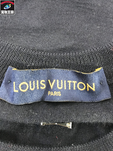 Lv 19AW ニットセーター ポケット ラグラン 紺 XL