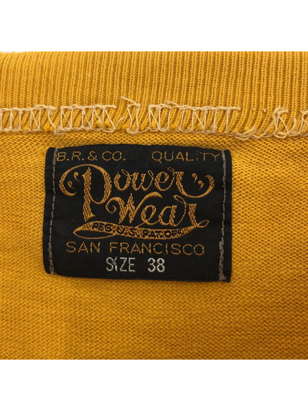 FREEWHEELERS power wear 7分袖カットソー　黄