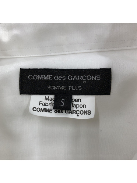 COMME des GARCONS HOMME PLUS/ドッキングLSシャツ/S/ホワイト[値下]