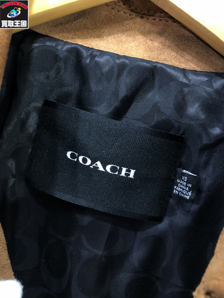 COACH スエードレザー トラッカージャケット /CQ106/ブラウン