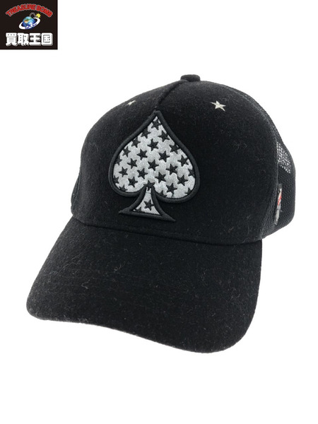 YOSHINORI KOTAKE METALLIC柄 SPADE MESH CAP 黒[値下]