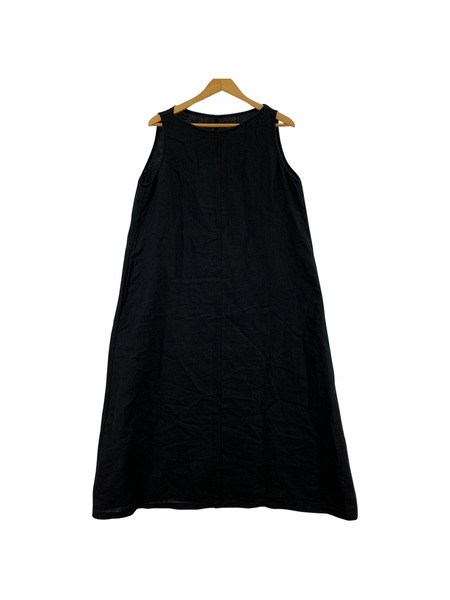 evam eva　linen sleeveless one-piece　ブラック　E241T197