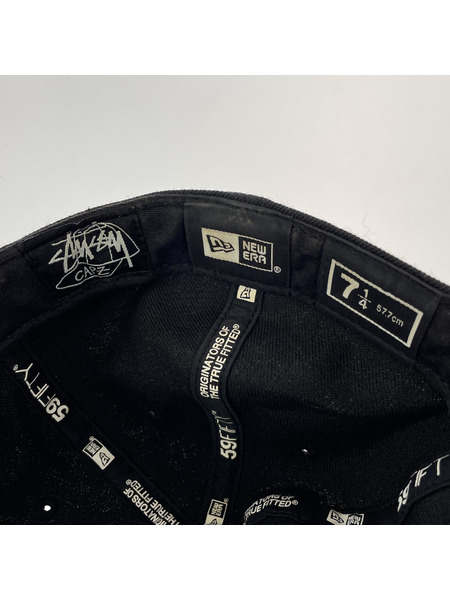 STUSSY キャップ ×new era 黒
