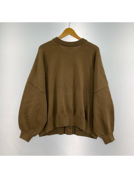 FRAMeWORK カーディガン クルーネック カーディガン 茶