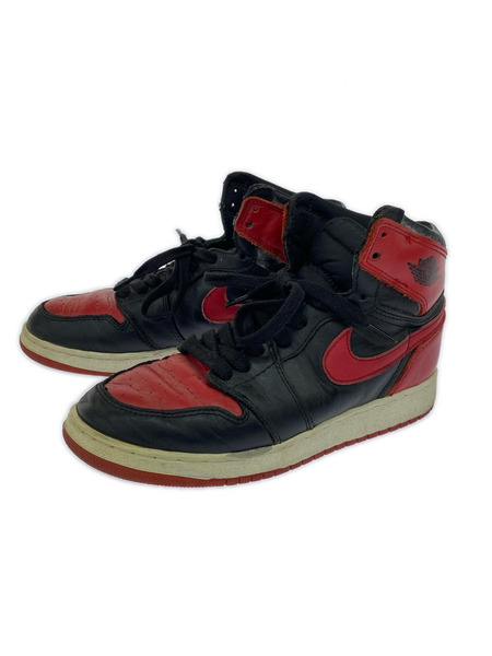 NIKE スニーカー 観賞用 94年製 NIKE AIR JORDAN 1 HIGH BRED (24cm)