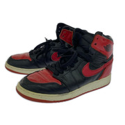NIKE スニーカー 観賞用 94年製 NIKE AIR JORDAN 1 HIGH BRED (24cm)