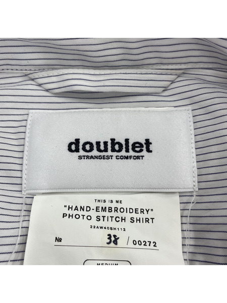 doublet 22AW PHOTO STICH SHIRT 38 ホワイト[値下]