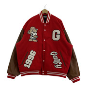 ジャケット GALFY ワンワン大学 スタジャン 赤 (XL)