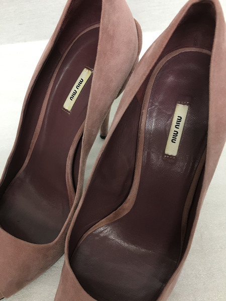 MIUMIU/オープントゥパンプス/37/PNK｜商品番号：2100196692350 - 買取