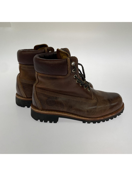 Timberland レザーレースアップブーツ（9.5）茶