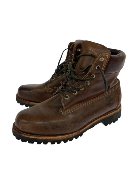 Timberland レザーレースアップブーツ（9.5）茶