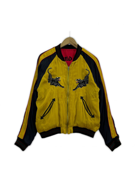 CROWS×CROPPED HEADS リバーシブルスカジャン M イエロー×レッド