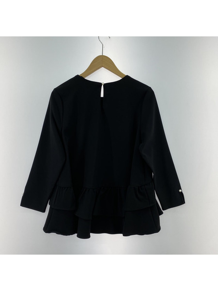 maison de dolce/フリルカットソー/BLK
