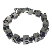 ブレスレット・バングル kinsfolk square skull bracelet