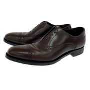 シューズ 神匠 内羽根ストレートチップ レザーシューズ 8.5