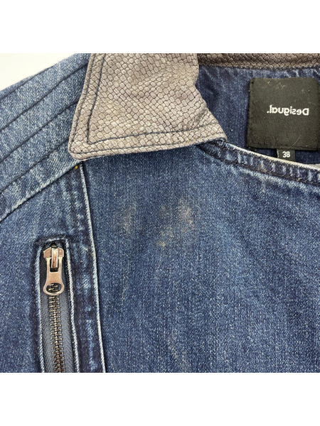 Desigual ライダース デニムダブルライダース 38 IND