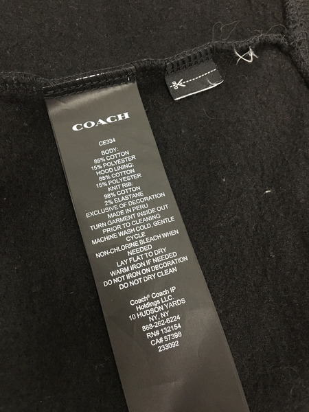 COACH グラディエント シグネチャー フーディー 黒 XL