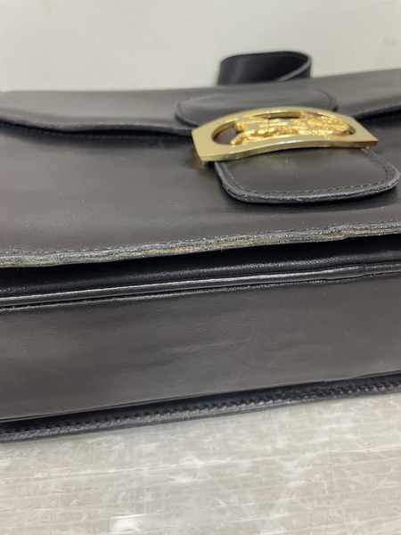 CELINE 馬車×ホースビット金具 ボックスショルダーバッグ ブラック