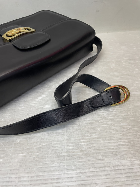 CELINE 馬車×ホースビット金具 ボックスショルダーバッグ ブラック
