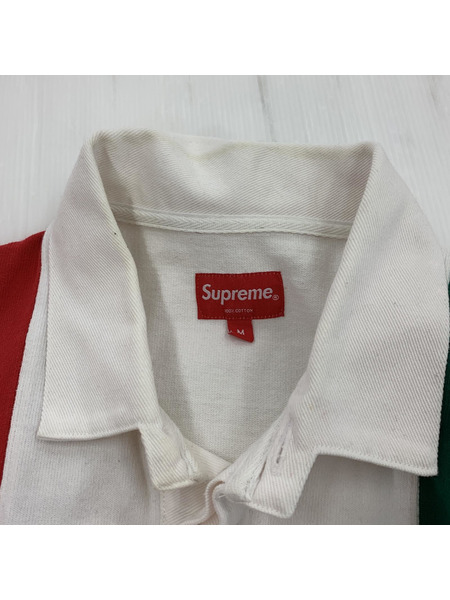 Supreme 16AW SPLIT RUGBY ポロシャツ　トリコロール (M)