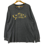 OLD stussy フロントロゴ L/S Tee グレー L