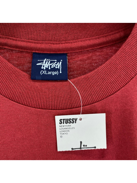 STUSSY　紺タグ　CHOPPER Tシャツ　レッド　XL