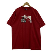 STUSSY　紺タグ　CHOPPER Tシャツ　レッド　XL