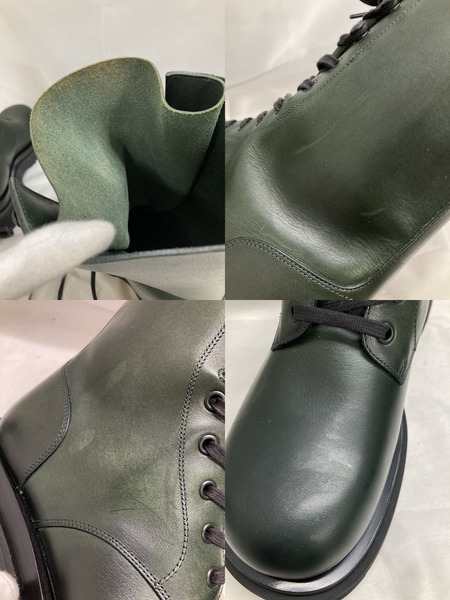 BOTTEGA VENETA レースアップブーツ グリーン (42)
