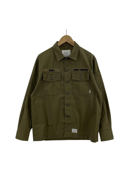 WTAPS BUDS LS COTTON TWILL 長袖シャツ (01) 211BRDT-SHM02[値下]