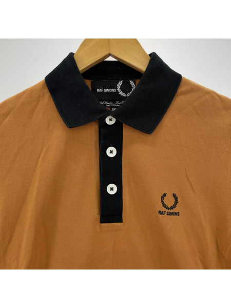 RAF SIMONS ポロシャツ × FRED PERRY 茶色 (36)