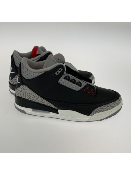 NIKE DN3707ー010AIR JORDAN 3 RETRO OG BLACK CEMENT (26.5)