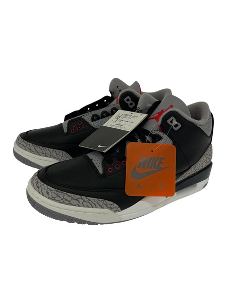 NIKE DN3707ー010AIR JORDAN 3 RETRO OG BLACK CEMENT (26.5)