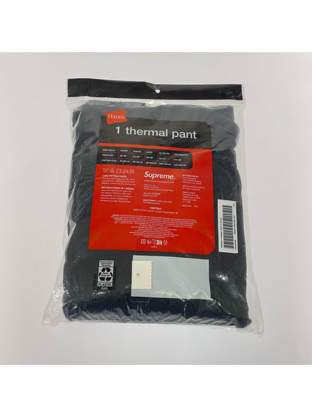 Supreme Hanes Thermal Pant サーマルパンツ 2XL 黒