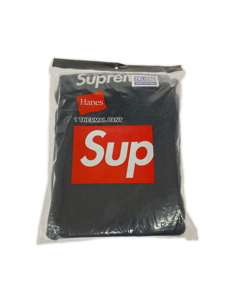 Supreme Hanes Thermal Pant サーマルパンツ 2XL 黒