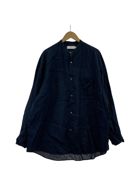 Graphpaper/ Linen L/S Oversized Band Collar Shirt/F