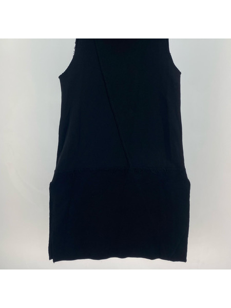 DIESEL ノースリーブワンピース スウェットNSワンピース (XS) 黒