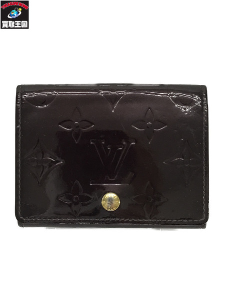 LV 小銭入れ・コインケース アンヴェロップカルトドゥヴィジット ヴェルニ 紫