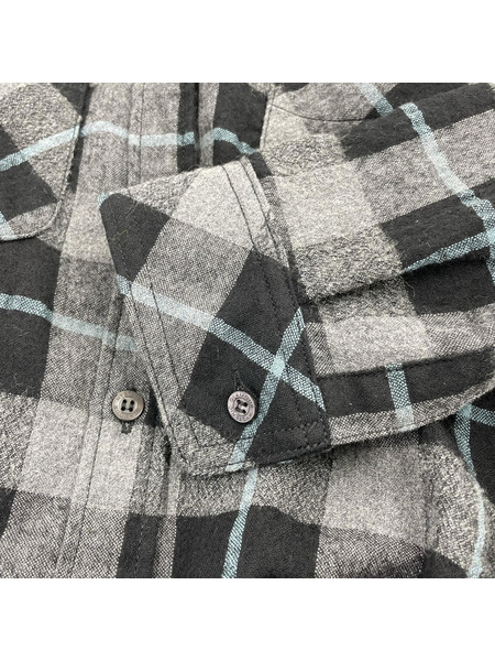 HYSTERIC GLAMOUR 長袖シャツ チェック、グレー