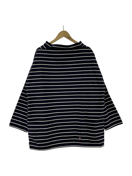 NEWLYN SMOCKS ニューリンスモック Round Neck Smocks (L) ネイビー×ホワイト