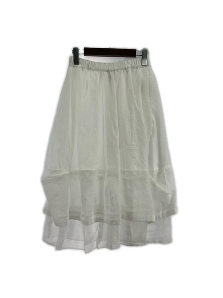COMME des GARCONS ロングスカート コムコム ロングスカート 白(XS)