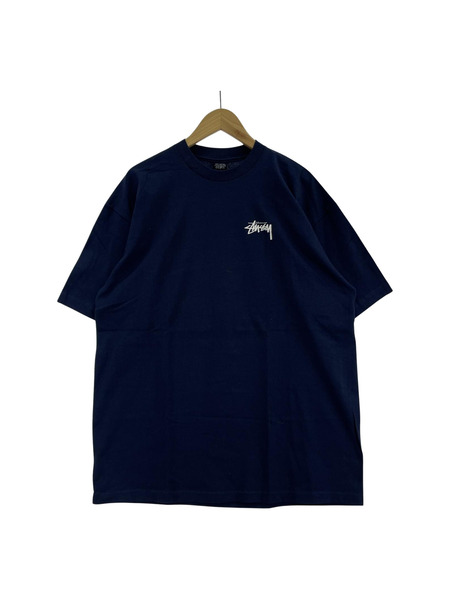 STUSSY　紺タグ　MONKEY BIZ Tシャツ　ネイビー　XL