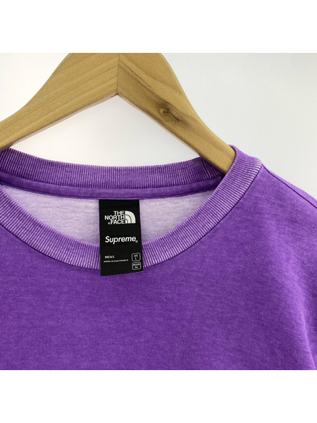 THE NORTH FACE 長袖Tシャツ・カットソー ×Supreme パープル