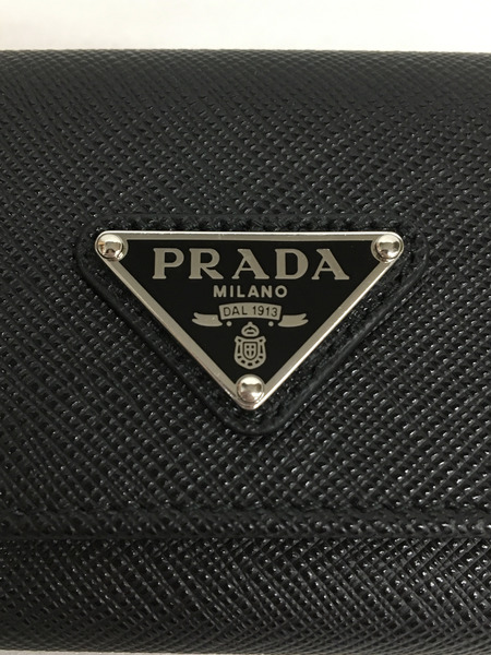 PRADA　キーケース・キーリング イタリア製　サフィアーノ4連キーケース　黒