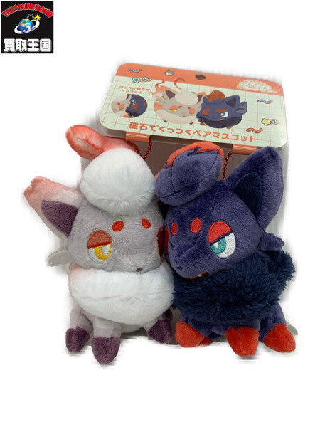 磁石でくっつくペアマスコット にたものどうし ゾロア＆ヒスイゾロア ぬいぐるみ・マスコット
