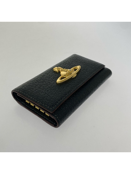 Vivienne Westwood ソノ他バッグ レザー ビッグ ロゴ キーケース 黒