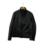 Yohji Yamamoto POUR HOMME/カウレザー/ライダースジャケット/4/BLK