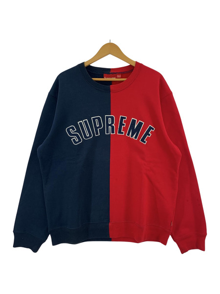 Supreme 18AW Split Crewneck Sweatshirt (L)[値下]