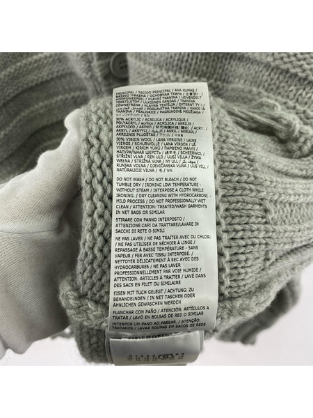 MM6 ナンバリングロゴ Vネック カーディガン XL グレー SH0HP0005