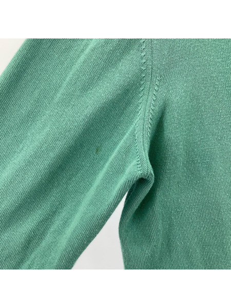 MAISON MARGIELA カーディガン Mロゴ 刺繍 コットン 緑 (M)