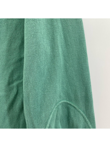 MAISON MARGIELA カーディガン Mロゴ 刺繍 コットン 緑 (M)